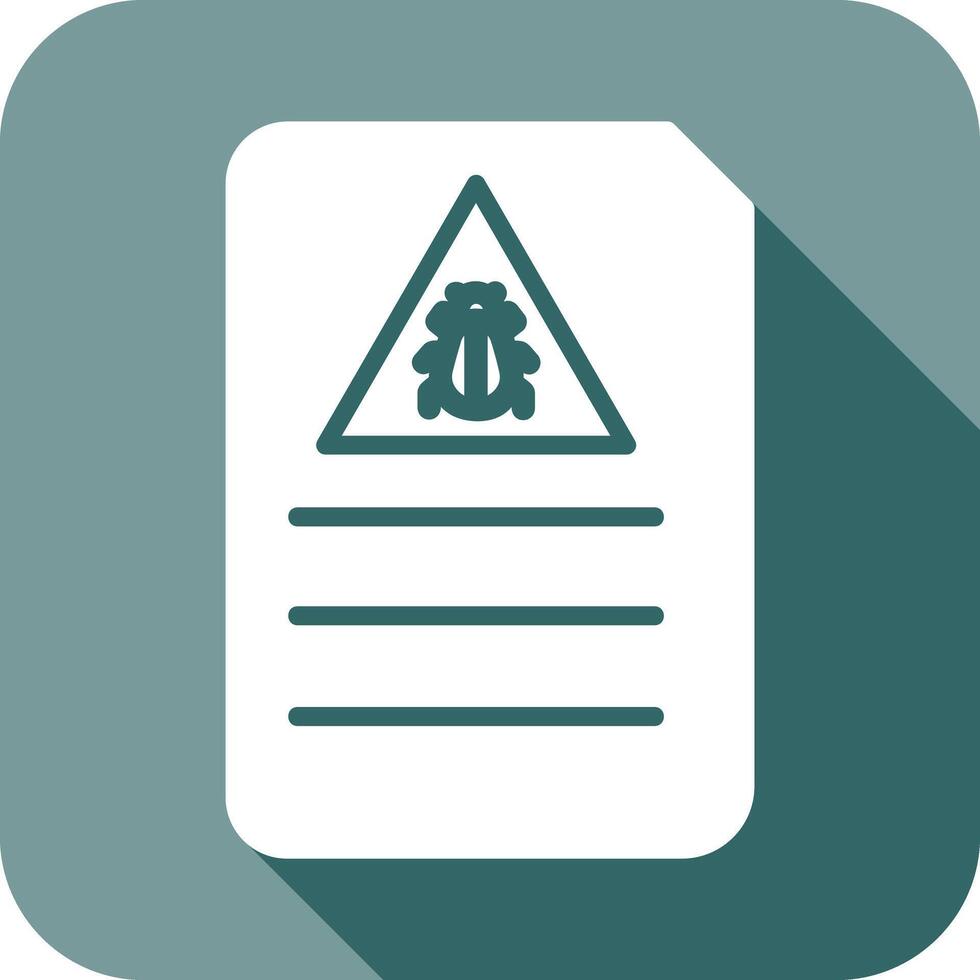 Bug Document Icon Design vector