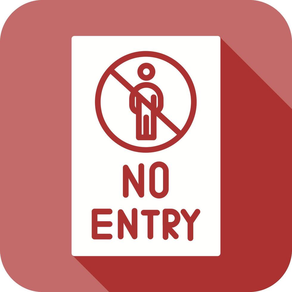 No entrada firmar icono vector