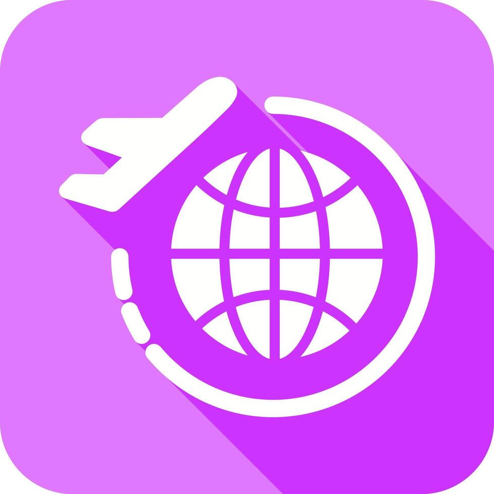 Round Travel Flights Icon vector
