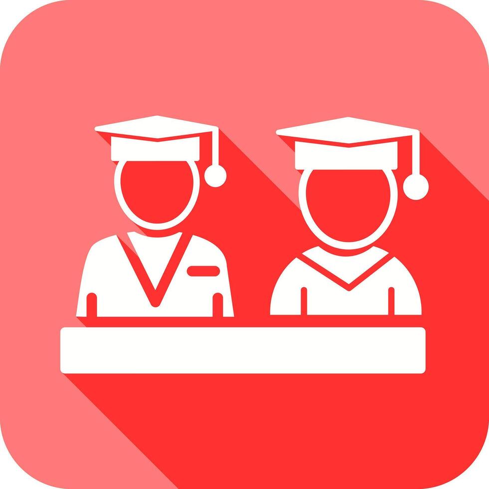 Students Sitting Icon vector