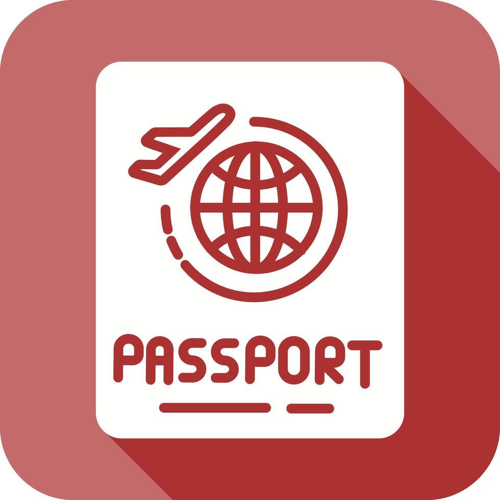 diseño de icono de pasaporte vector