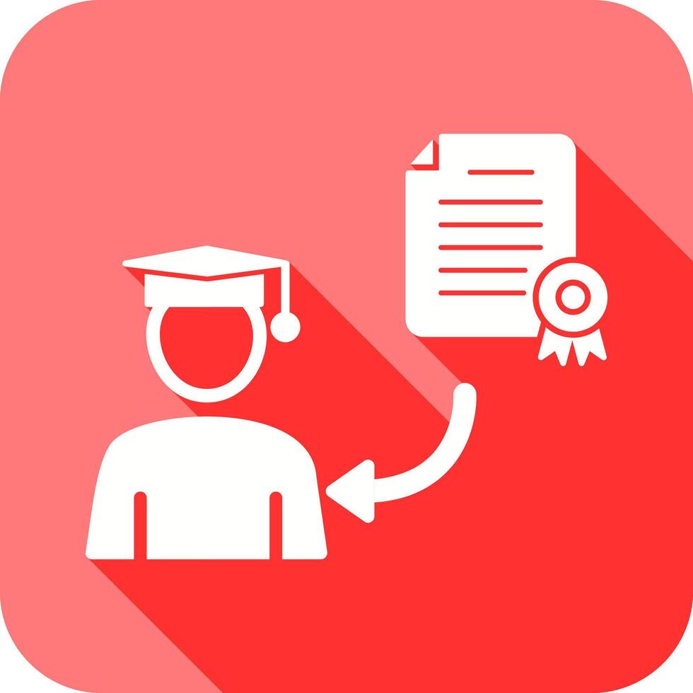 Receiving Diploma Icon vector