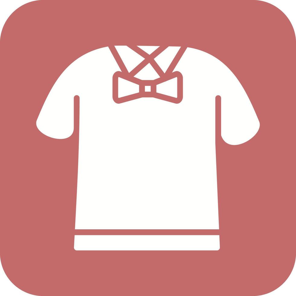 Shirt with Bow Icon Design vector