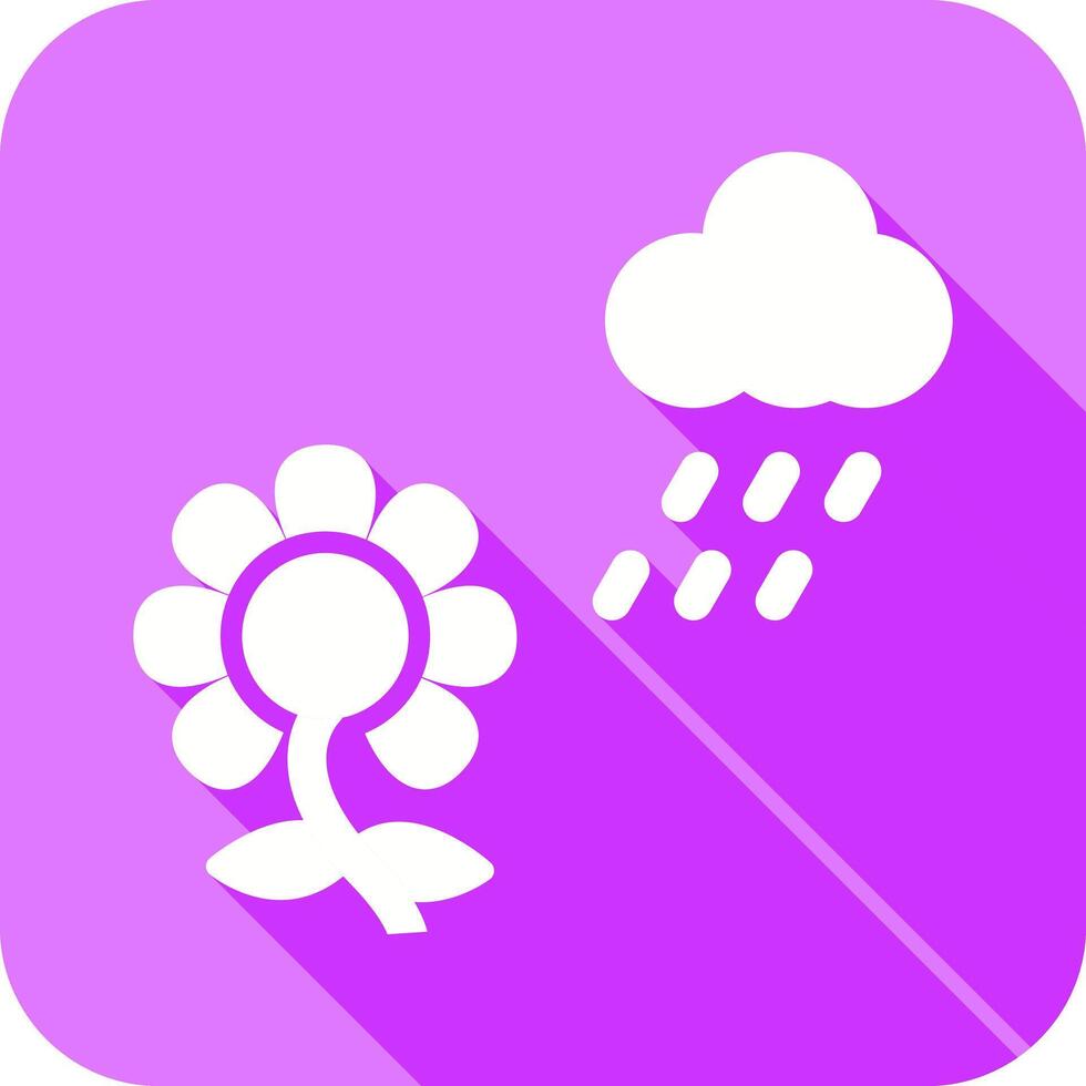 Flower with rain Icon Design vector