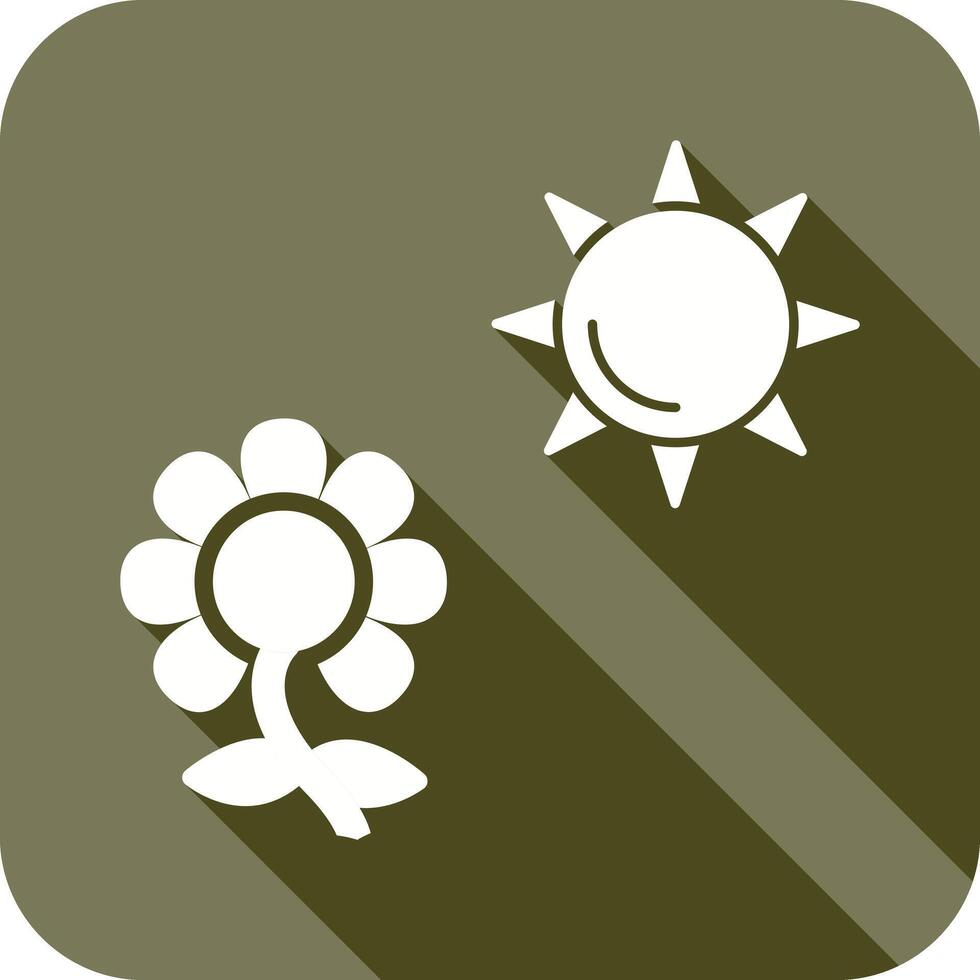 Flower in sunlight Icon Design vector