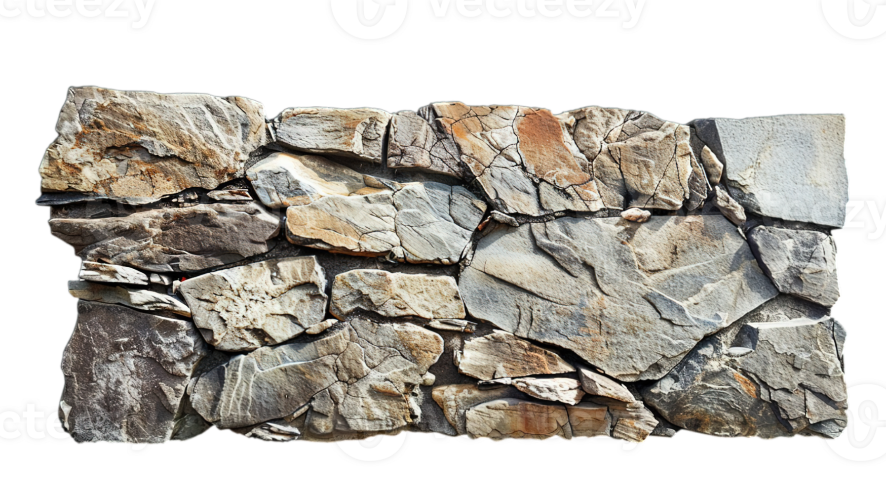 Aged stone block with rich patina, perfect for architecture projects and textured design elements png