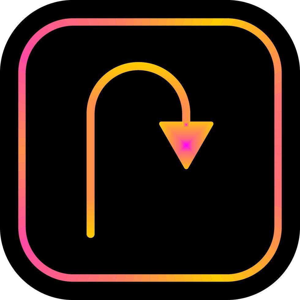 Arrow Pointing Down Icon Design vector