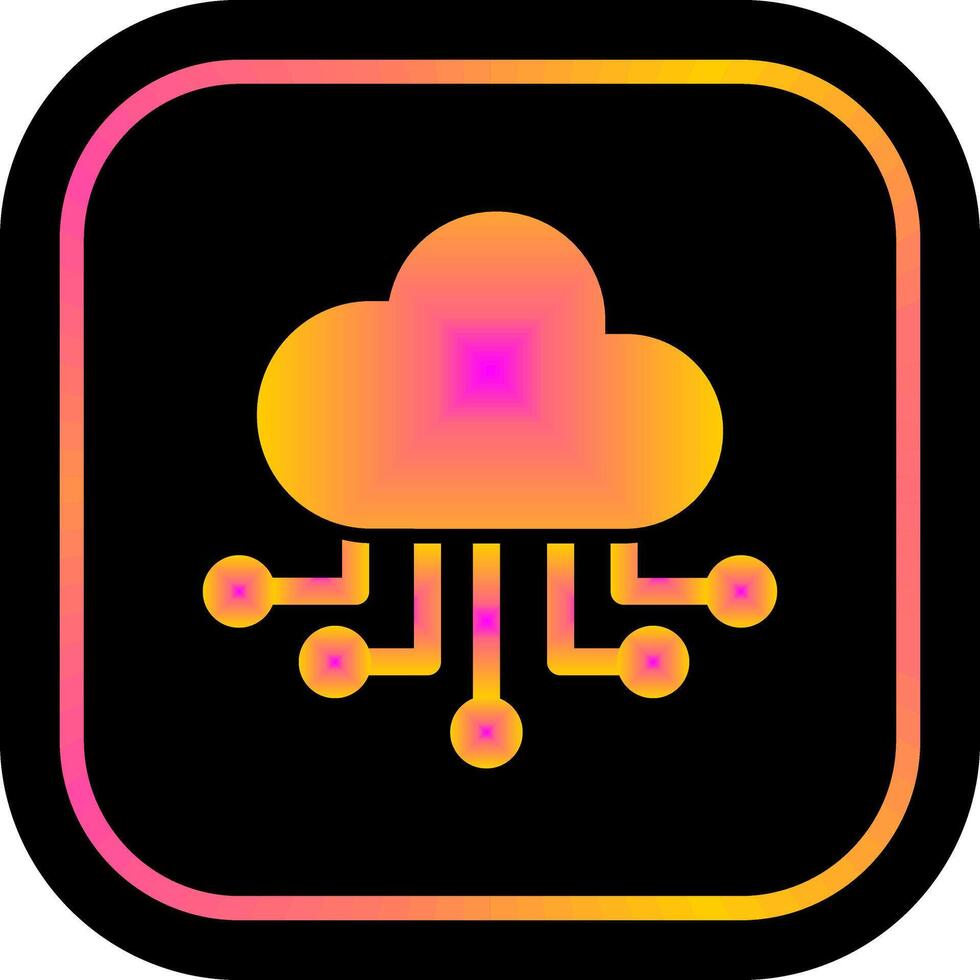 diseño de icono de computación en la nube vector