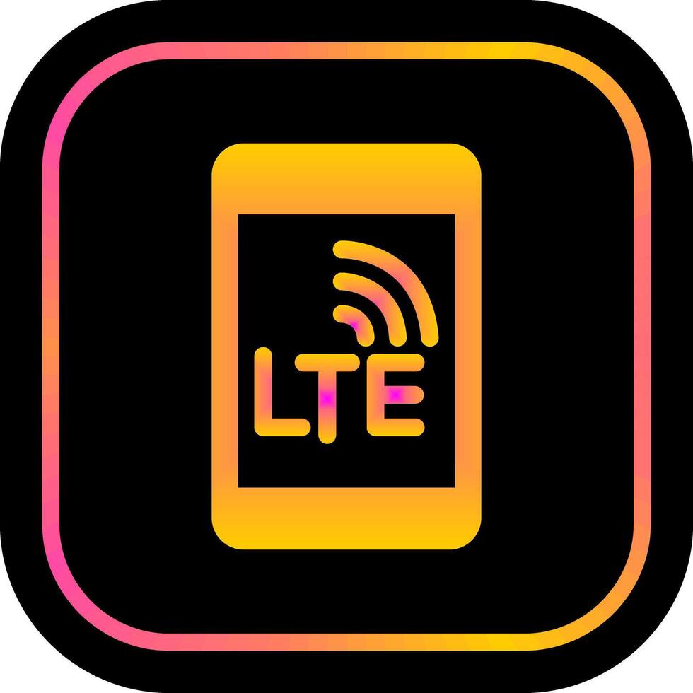 LTE Icon Design vector