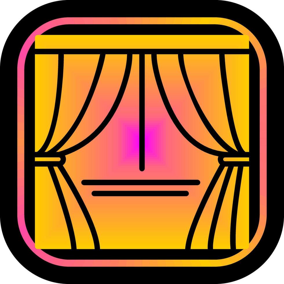 Curtains Icon Design vector