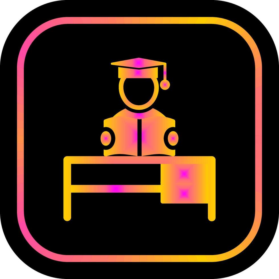 Studying on Desk II Icon Design vector