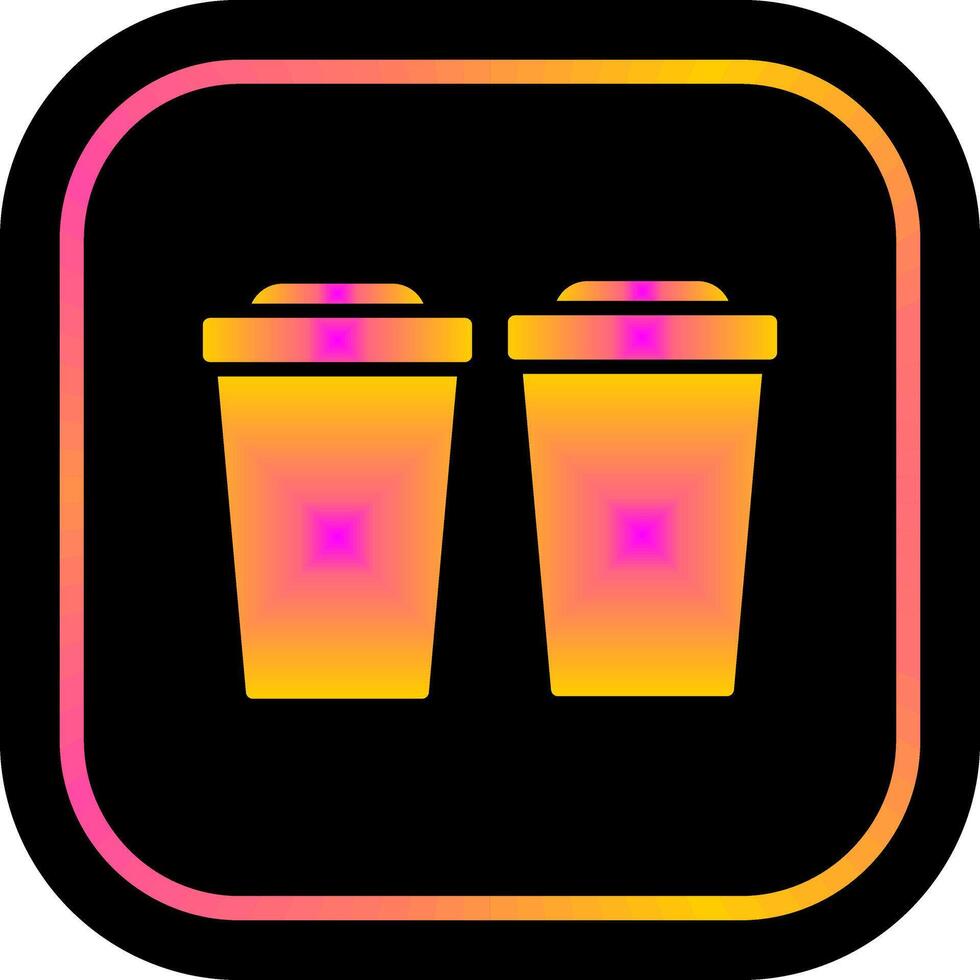 Two Coffees Icon Design vector