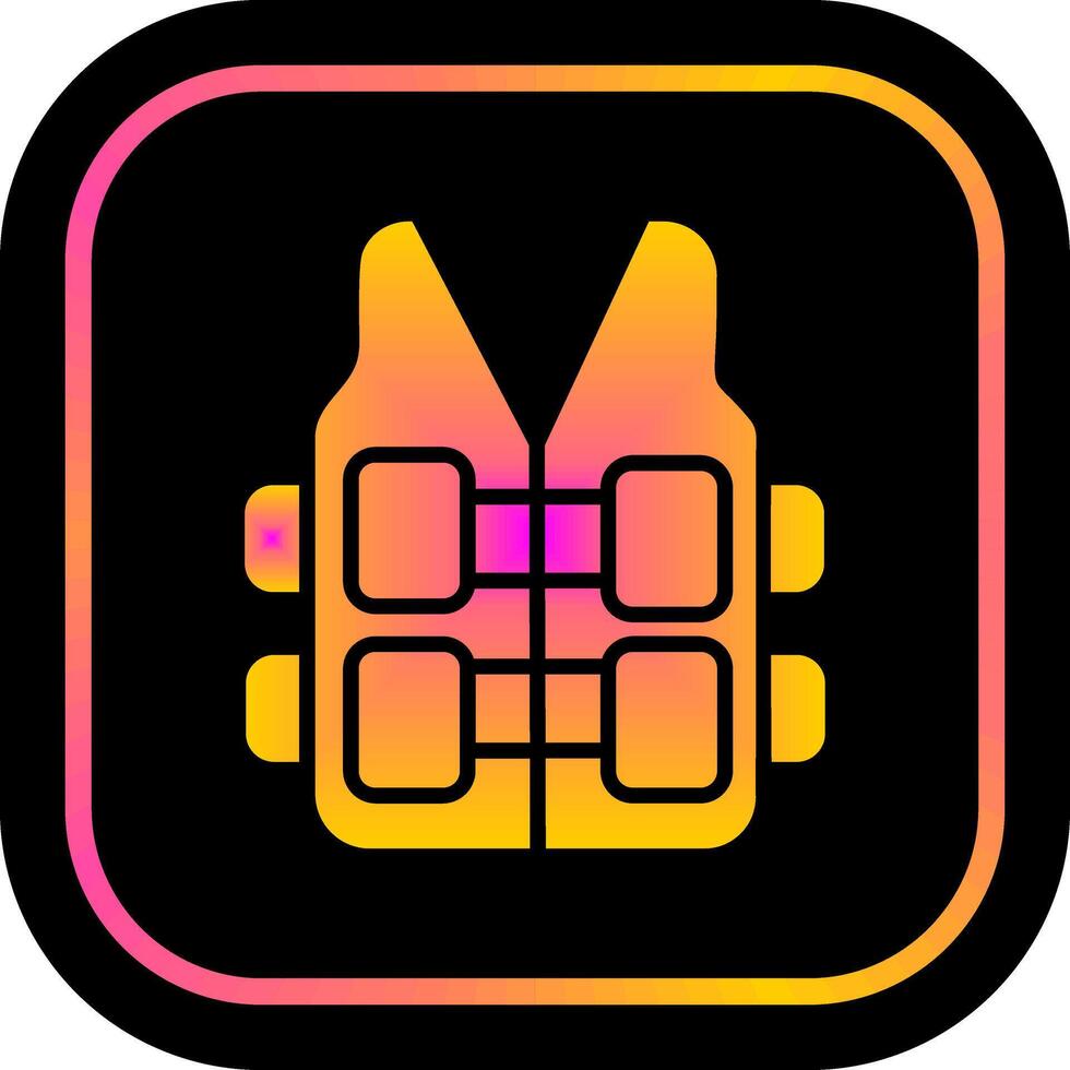 Bullet Proof Vest Icon Design vector