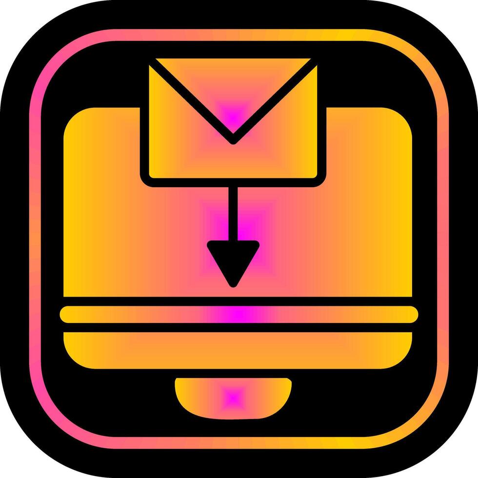 Mail Upload Icon Design vector