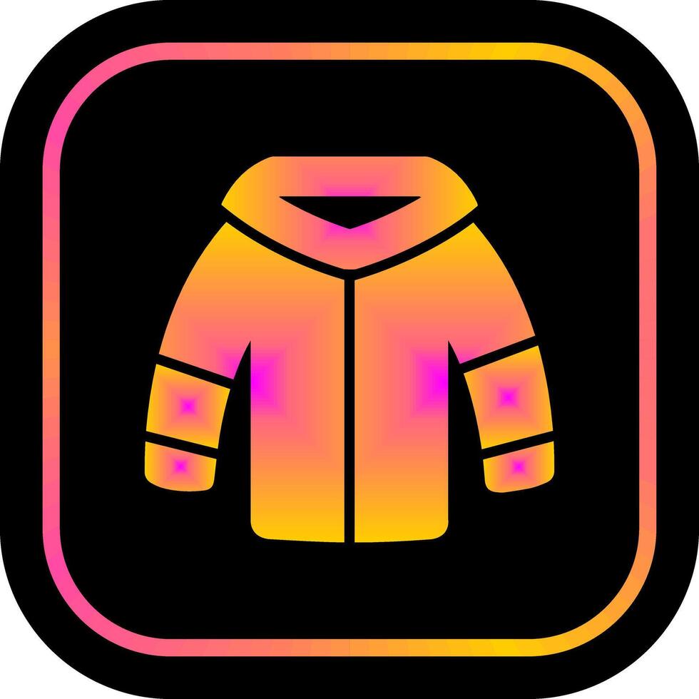 Winter Jacket Icon Design vector