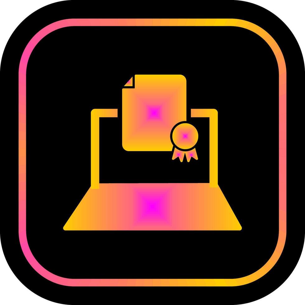 Online Graduation Icon Design vector
