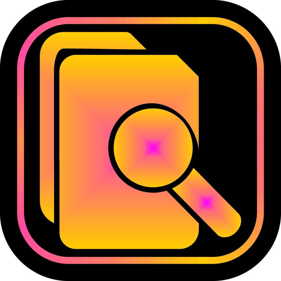 Magnifier Document Icon Design vector