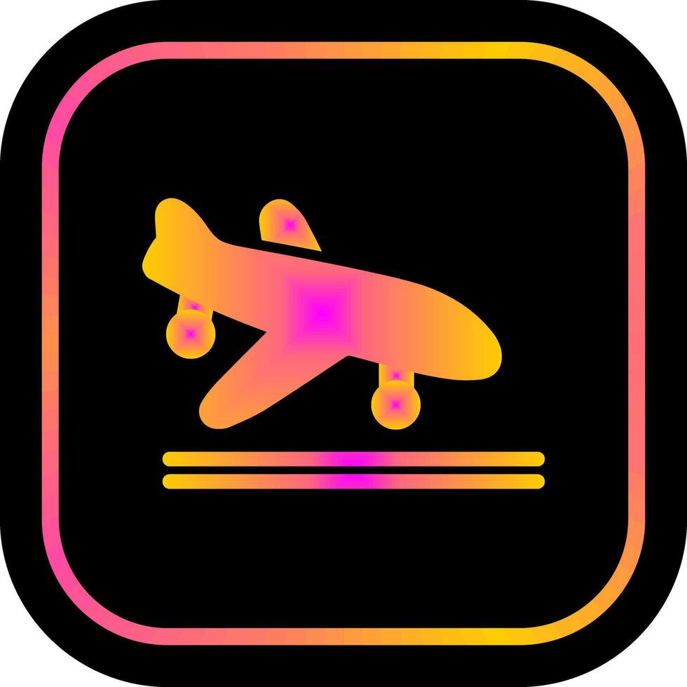 vuelo aterrizaje icono diseño vector