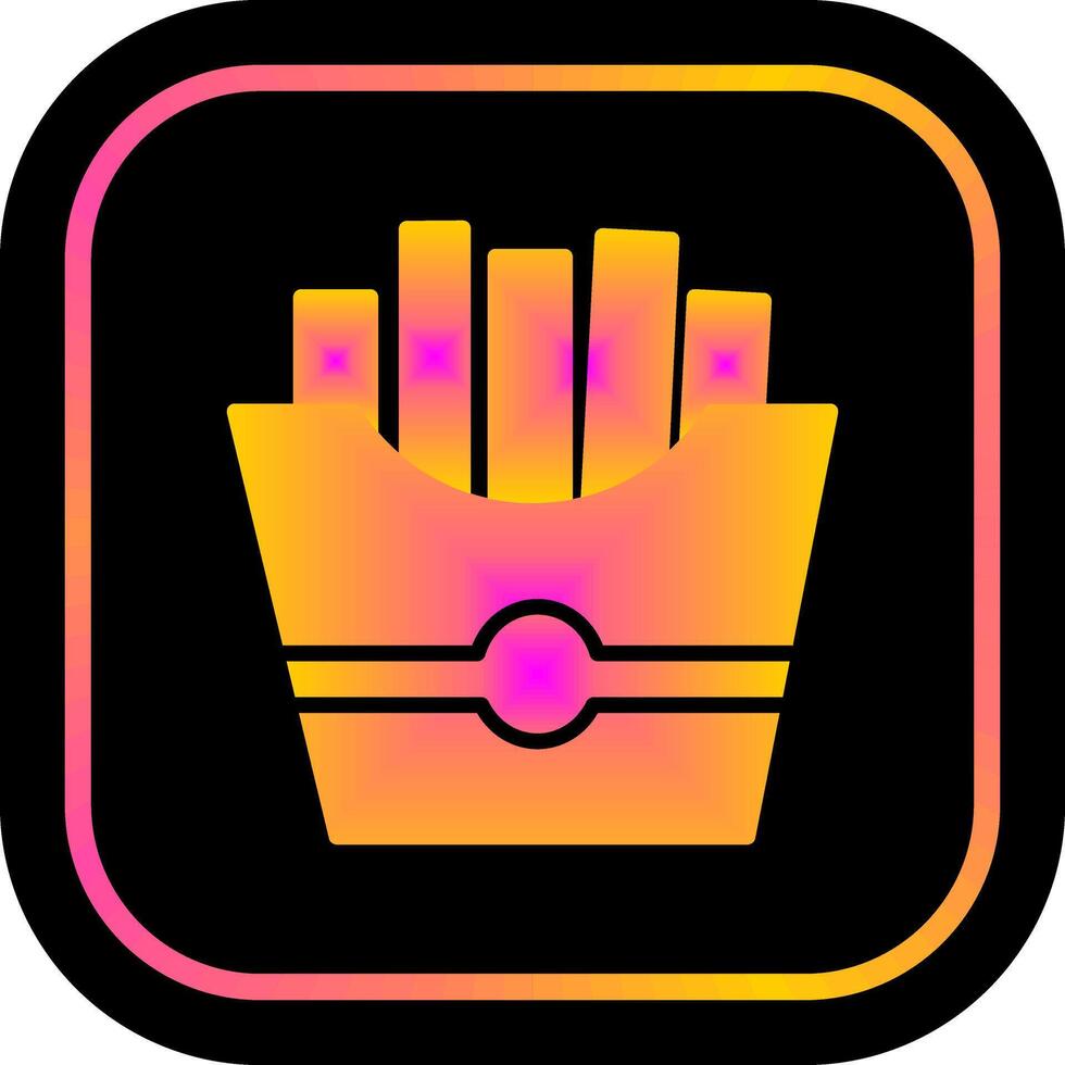 French Fries Icon Design vector