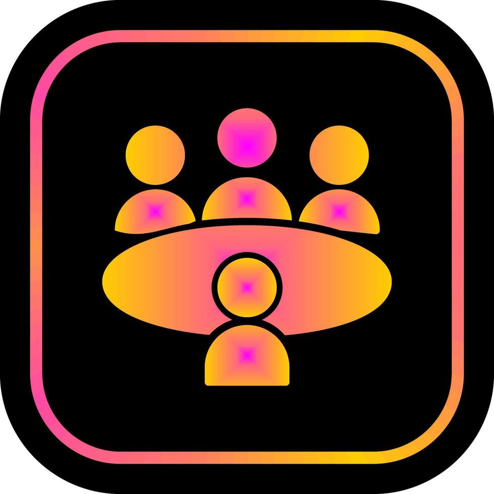 Conference Table Icon Design vector