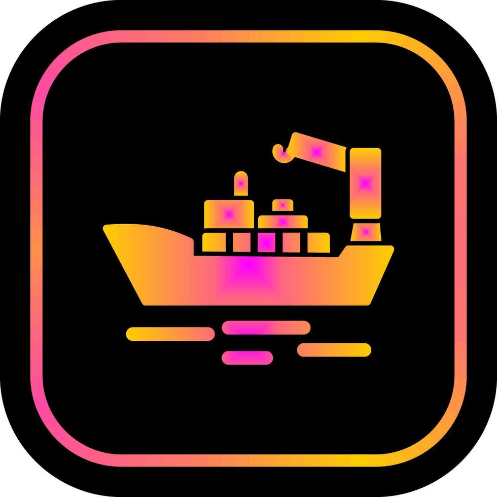 Cargo Ship II Icon Design vector