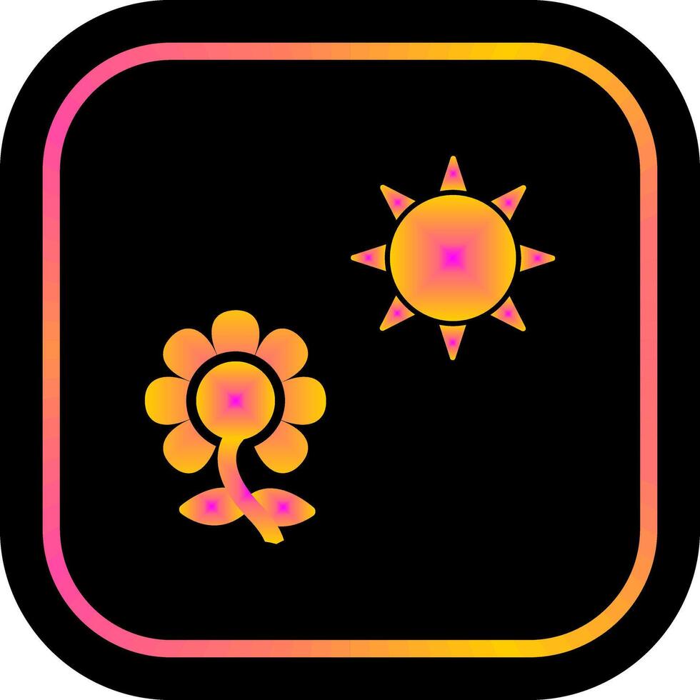 Flower in sunlight Icon Design vector