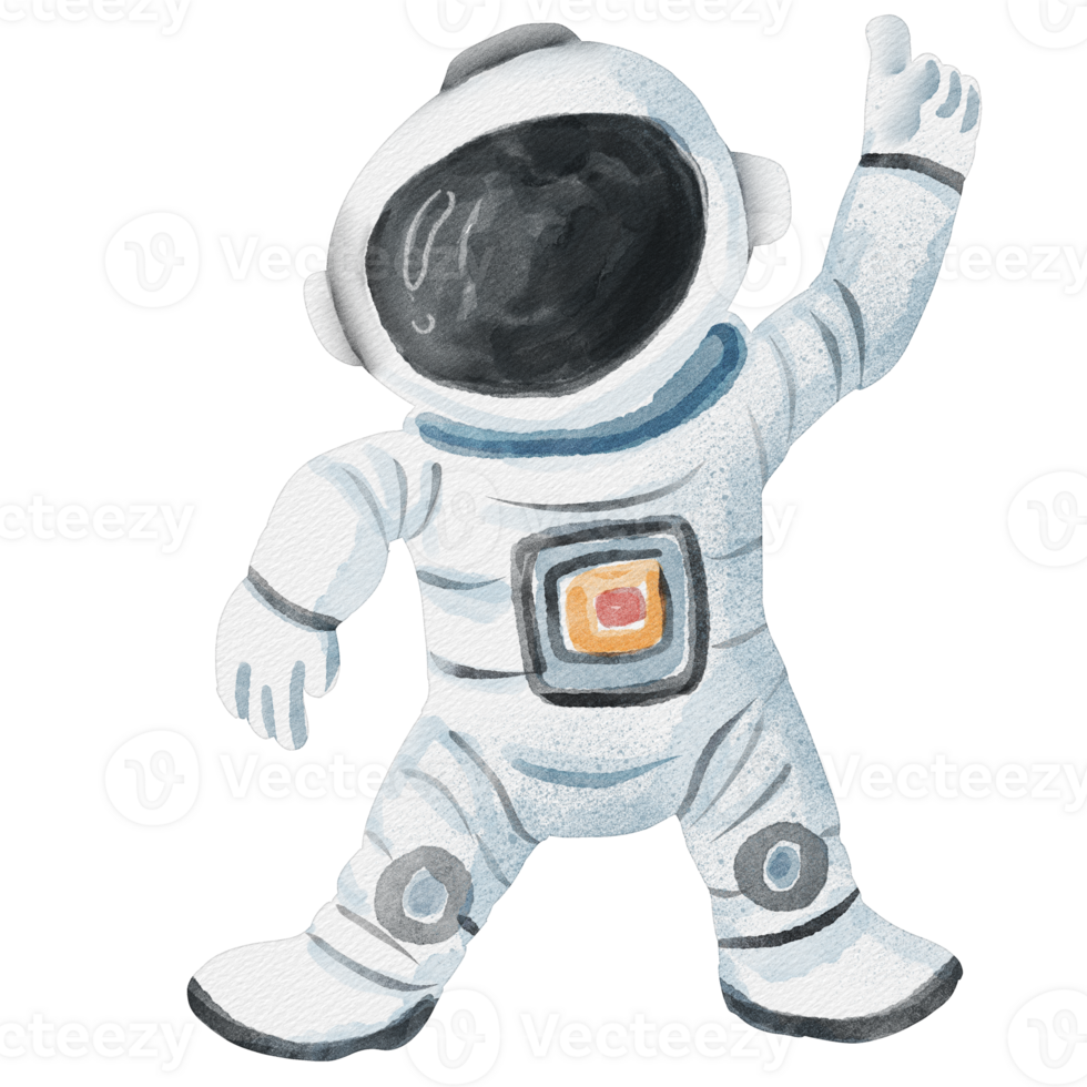 watercolor astronaut painting clip art png