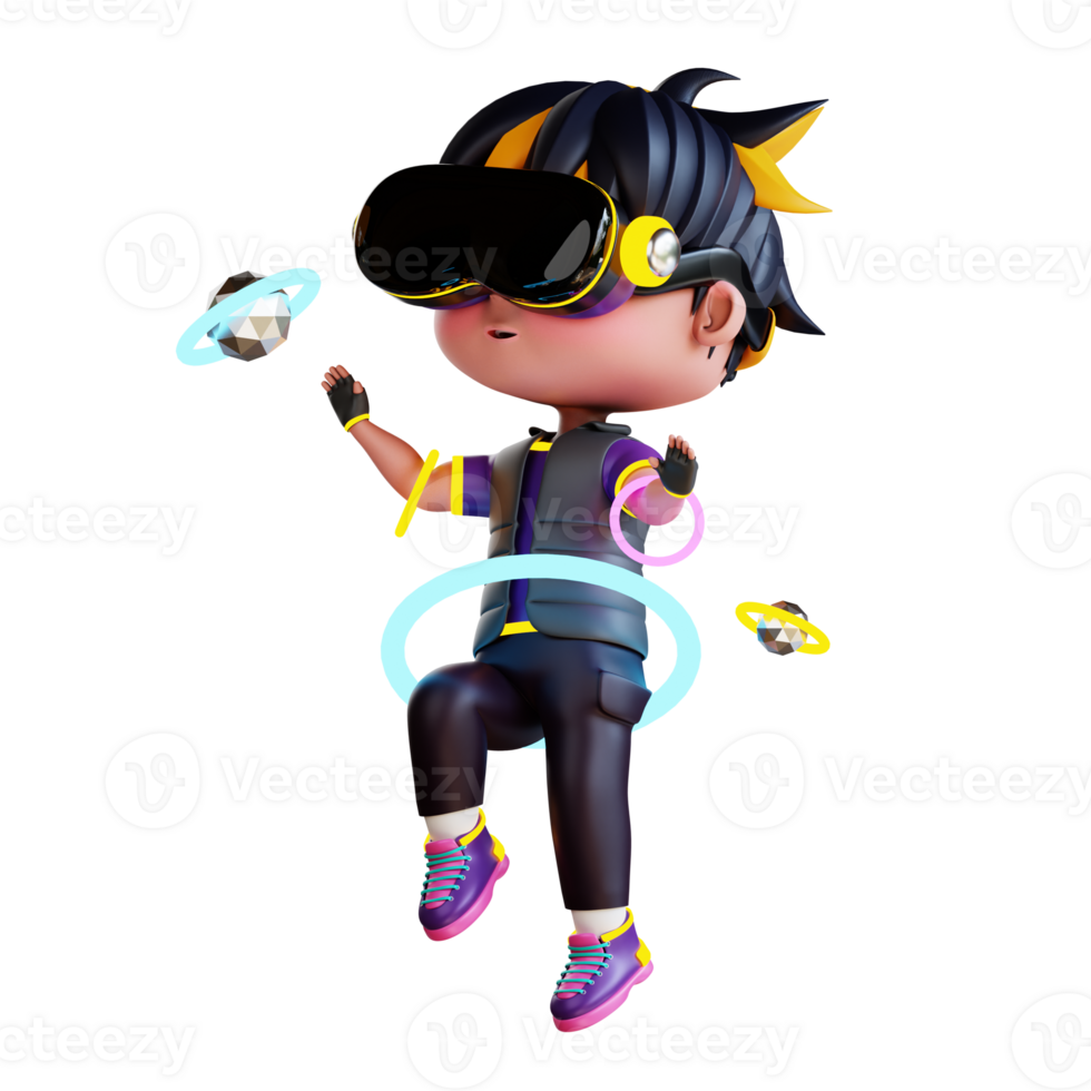 3d Cute Boy VR Experience png