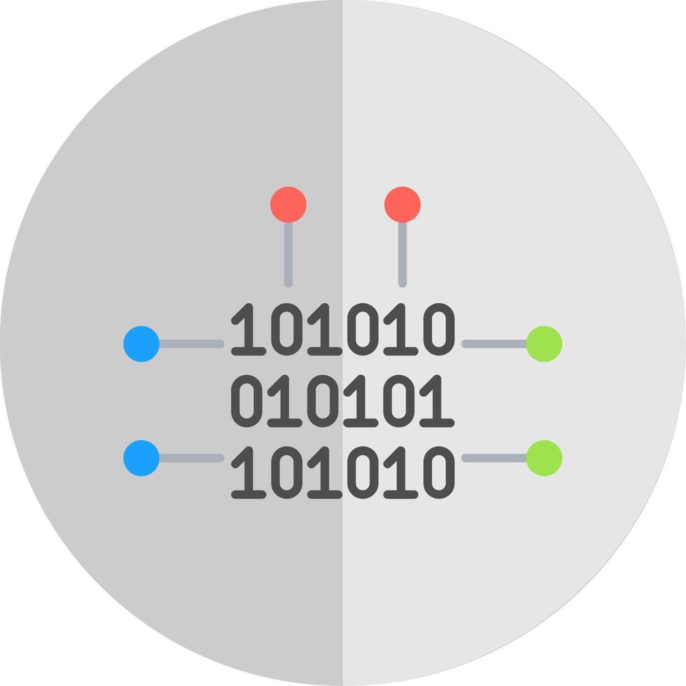 Binary Code Flat Scale Icon vector