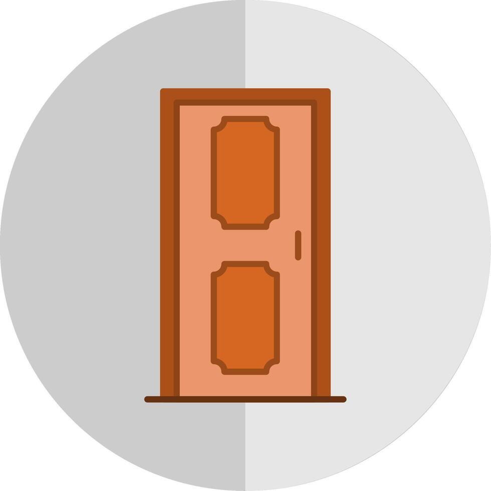 puerta plano escala icono vector