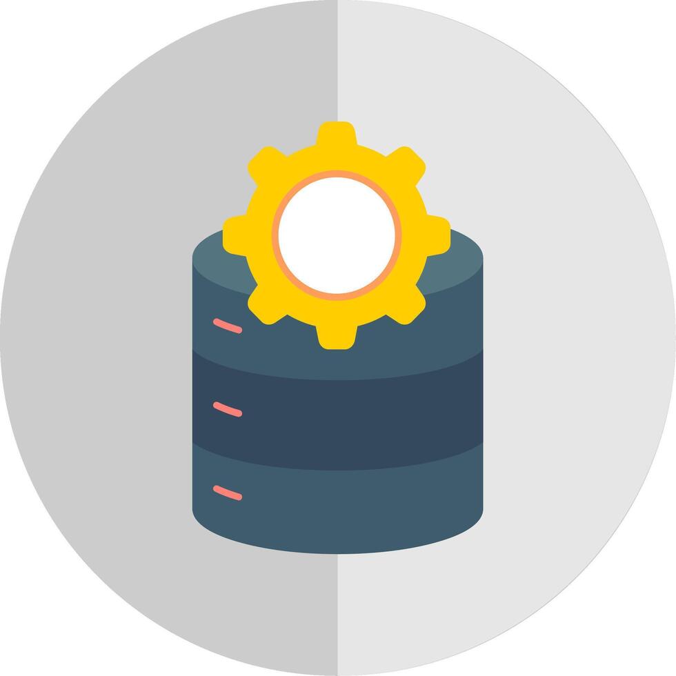 Database Management Flat Scale Icon vector