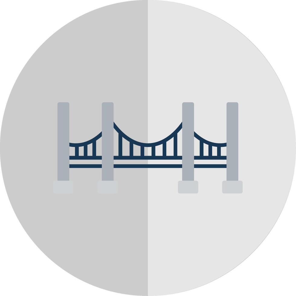 puente plano escala icono vector