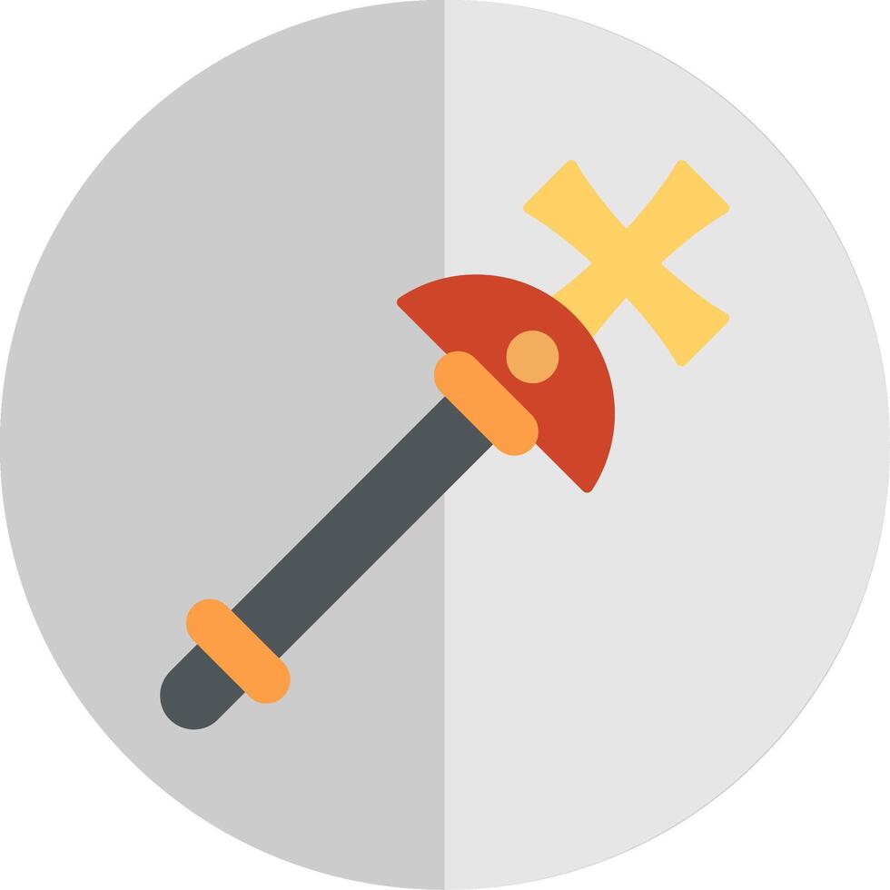 Scepter Flat Scale Icon vector