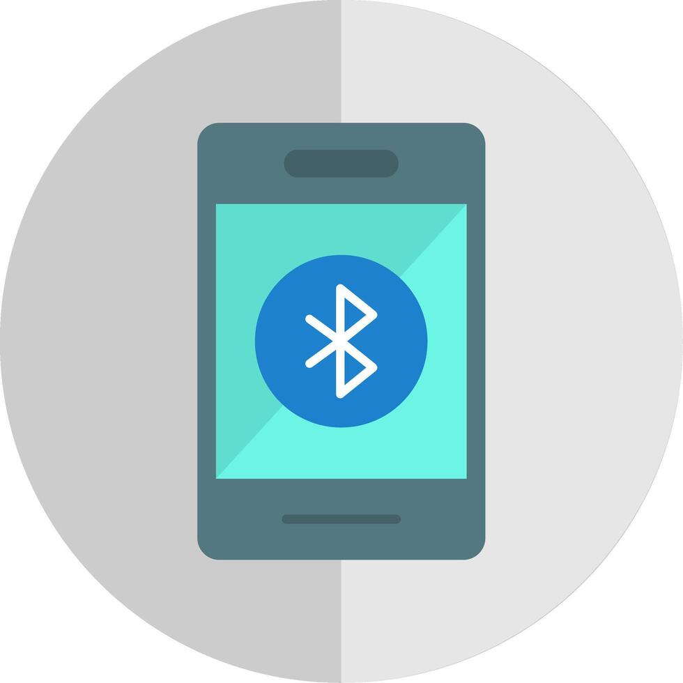 Bluetooth Flat Scale Icon vector