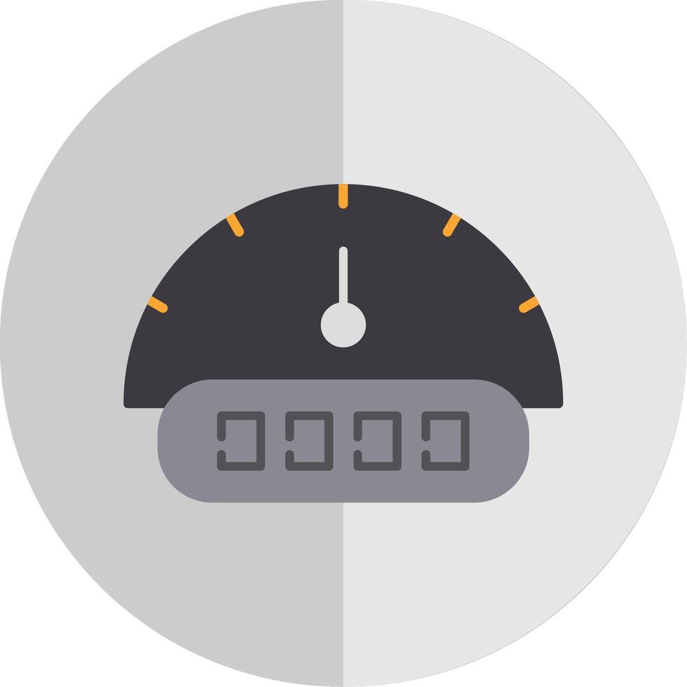 Tachometer Flat Scale Icon vector