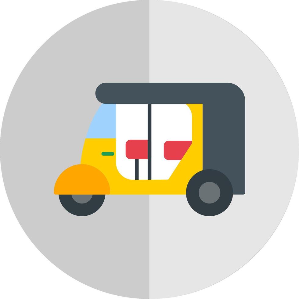 Rickshaw Flat Scale Icon vector