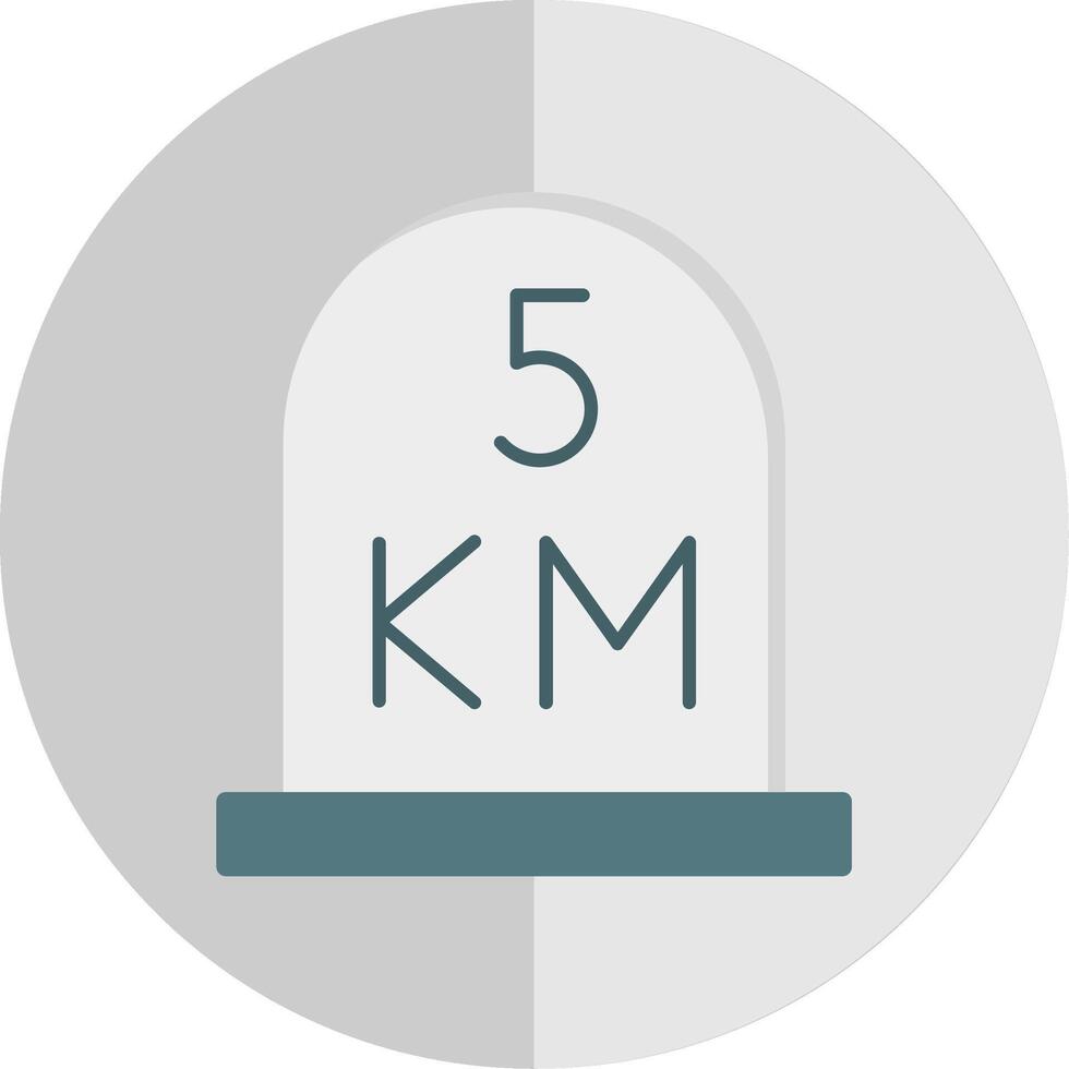 kilometer Flat Scale Icon vector