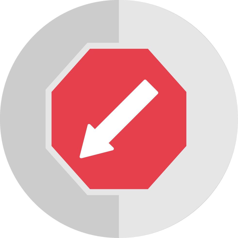 Keep Left Flat Scale Icon vector