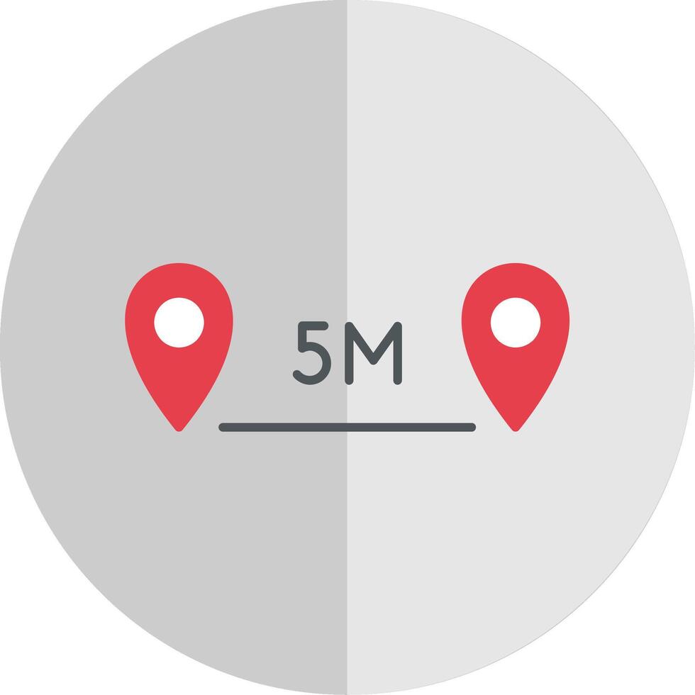 Distance Flat Scale Icon vector