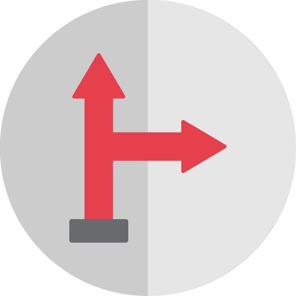 Go Right Flat Scale Icon vector