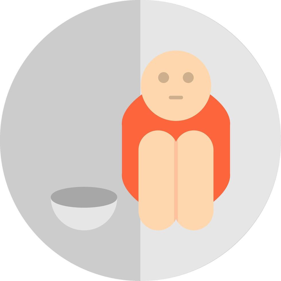 Hunger Flat Scale Icon vector