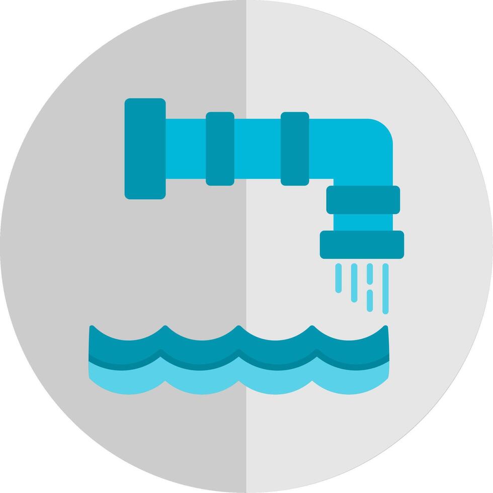 Water Pollution Flat Scale Icon vector