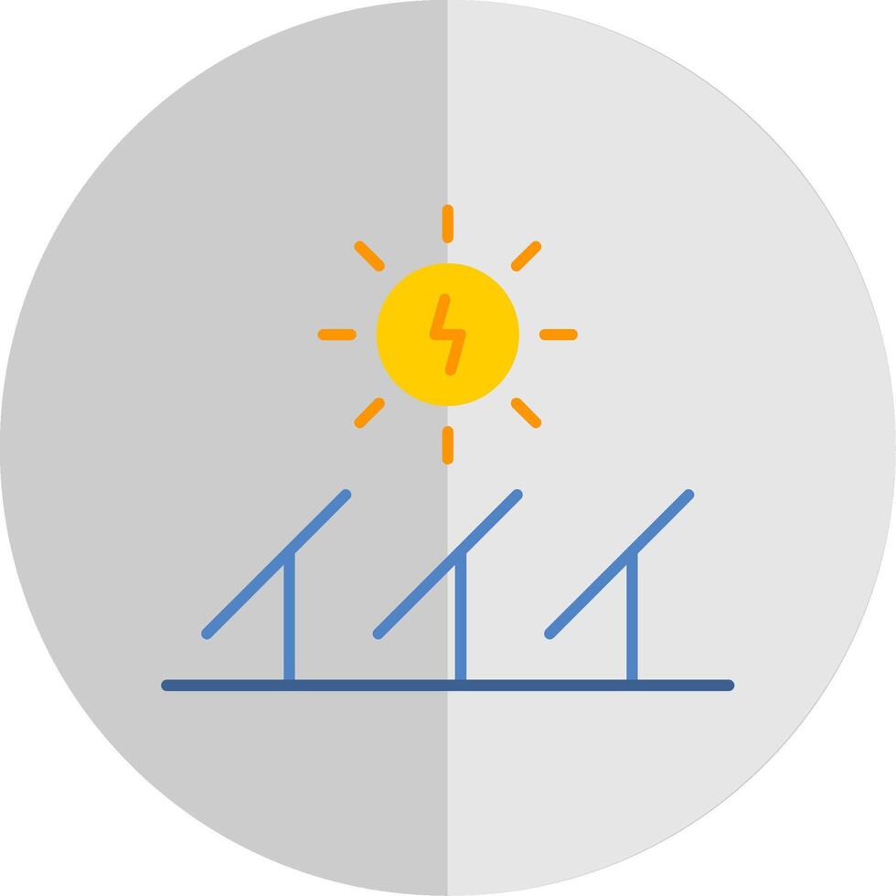 solar energía plano escala icono vector