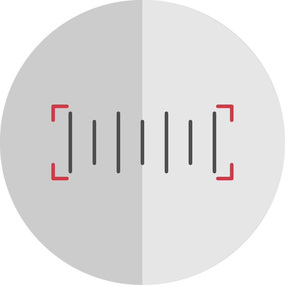 Bar Code Flat Scale Icon vector