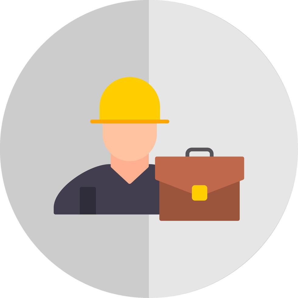 Worker Flat Scale Icon vector