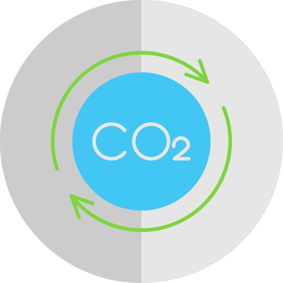 Carbon Cycle Flat Scale Icon vector