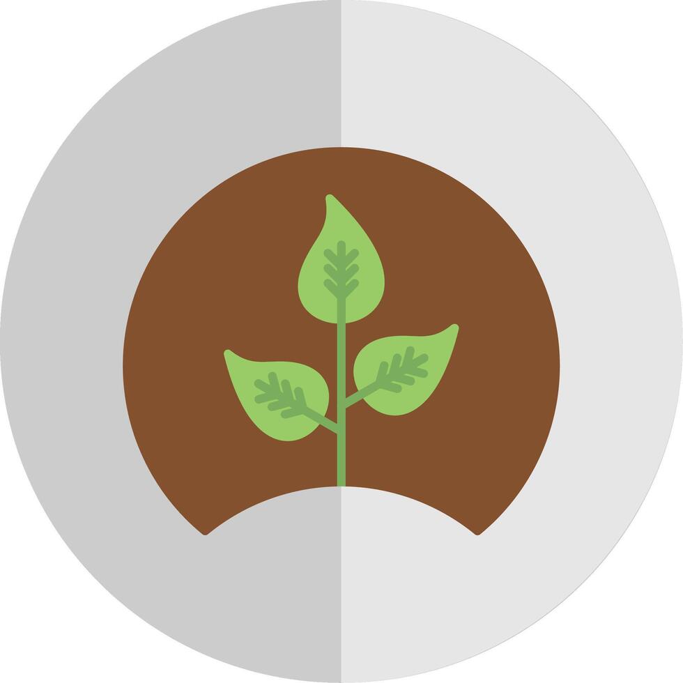 Eco Sprout Flat Scale Icon vector