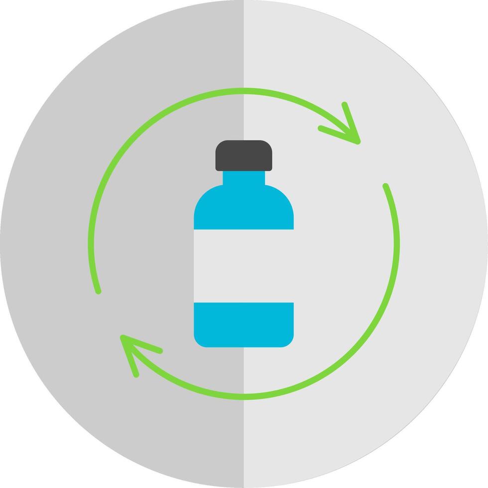 Bottle Recycling Flat Scale Icon vector