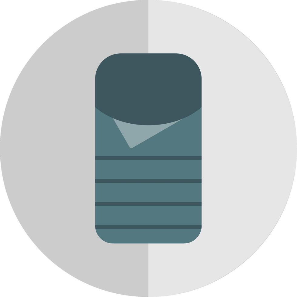 Sleeping Bag Flat Scale Icon vector