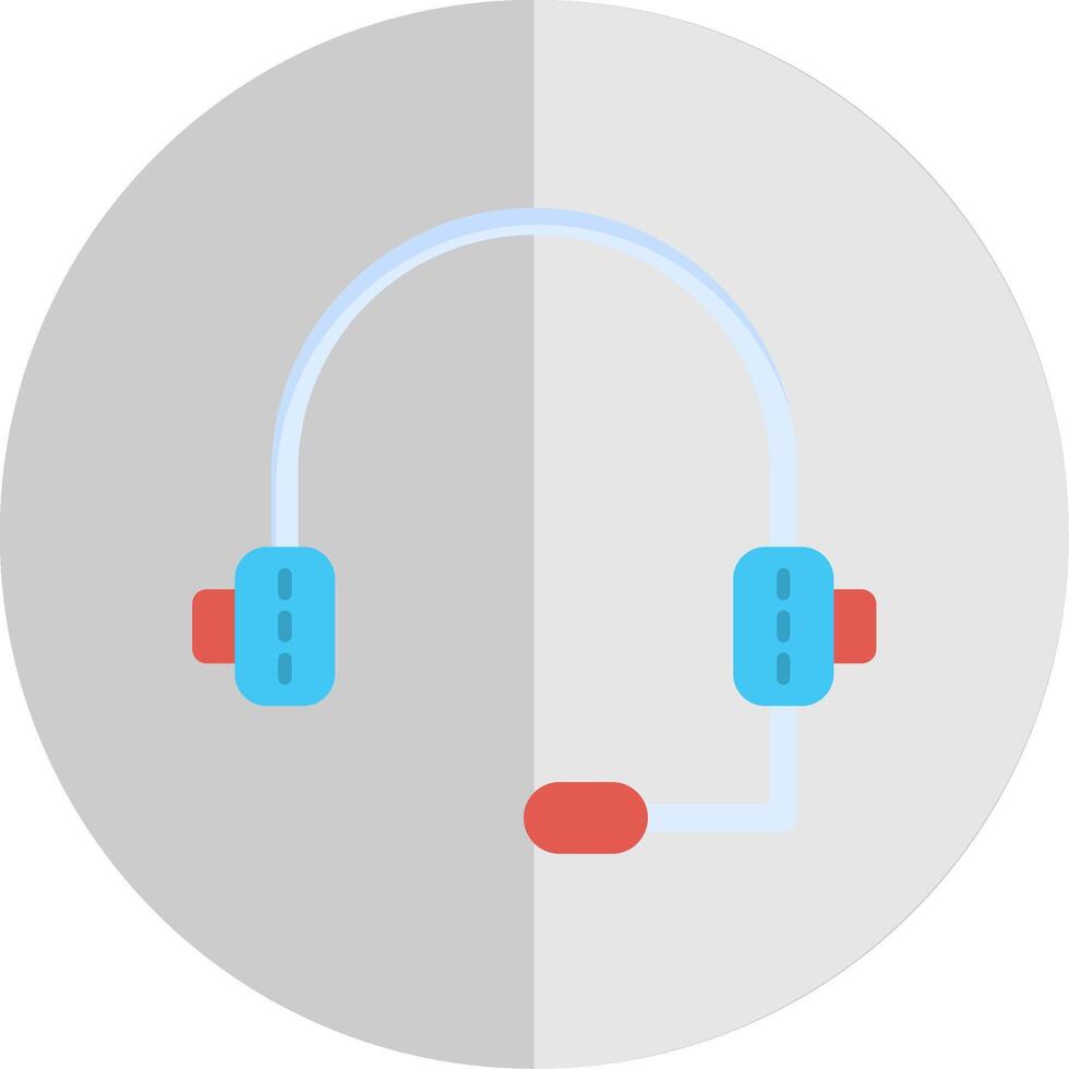 Headphone Flat Scale Icon vector